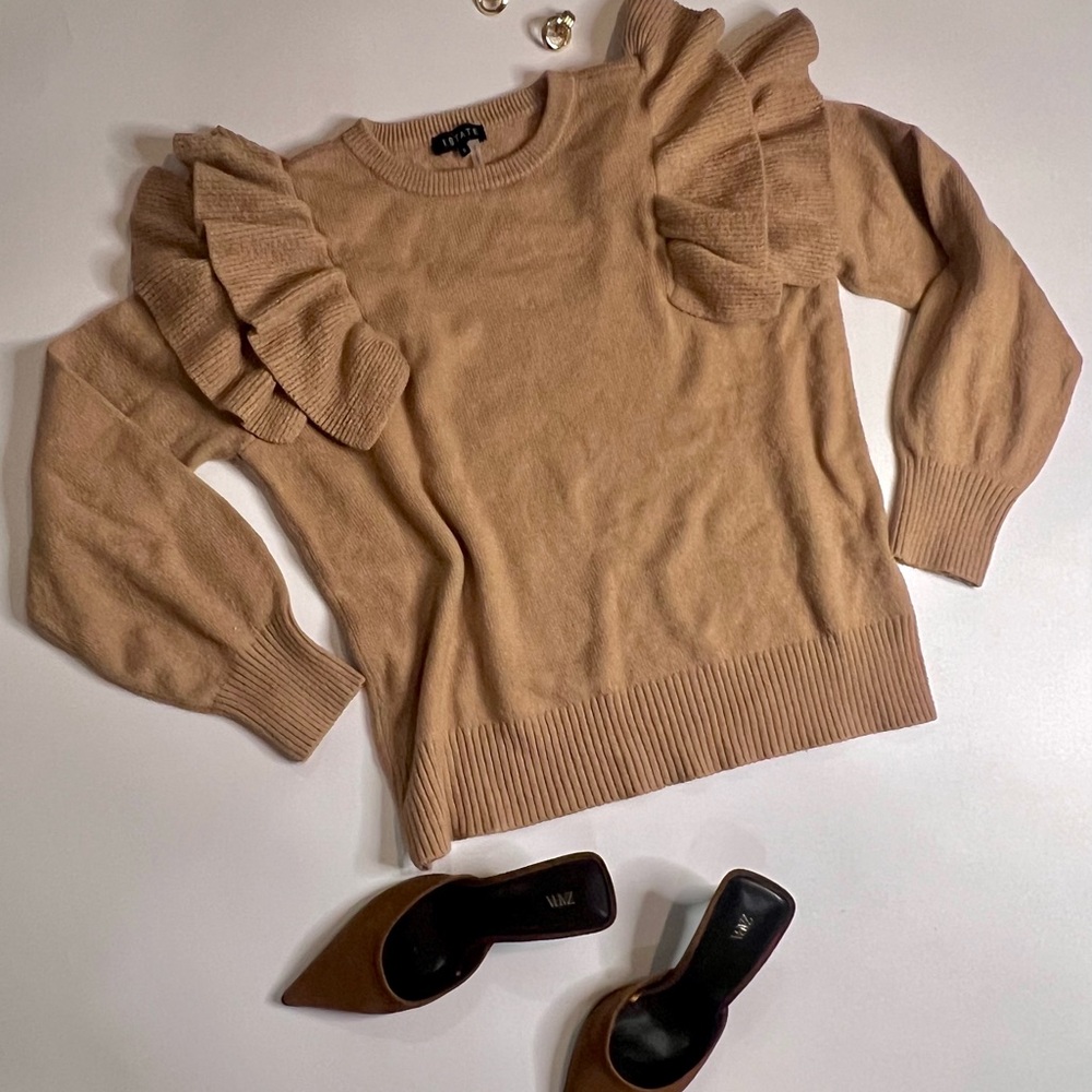 1. State Ruffle Sleeve Sweater
